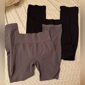 Black and Gray Flare Leggings Set